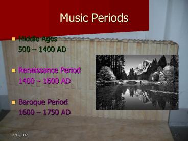 Music Periods