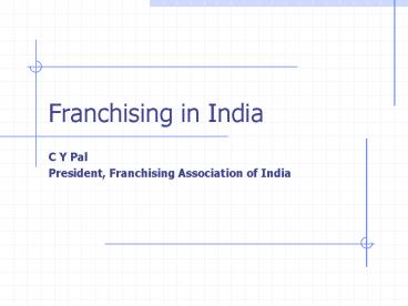 Franchising in India