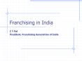 Franchising in India PowerPoint PPT Presentation