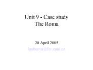 Unit 9 - Case study The Roma