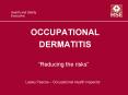 OCCUPATIONAL DERMATITIS PowerPoint PPT Presentation