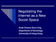 Negotiating the Internet as a New Social Space PowerPoint PPT Presentation