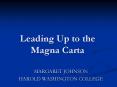 Leading Up to the Magna Carta PowerPoint PPT Presentation