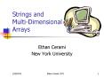 Strings and Multi-Dimensional Arrays PowerPoint PPT Presentation