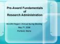 PreAward Fundamentals PowerPoint PPT Presentation