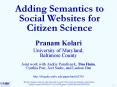 Adding Semantics to Social Websites for Citizen Science PowerPoint PPT Presentation
