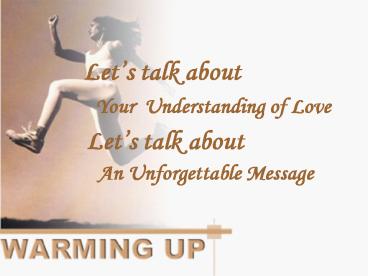 Your Understanding of Love