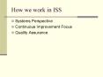 How we work in ISS PowerPoint PPT Presentation