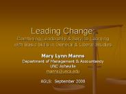 Leading Change: Combining Leadership