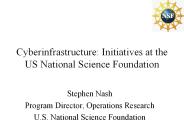 Cyberinfrastructure: Initiatives at the US National Science Foundation
