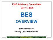 ENG Advisory Committee May 11, 2005
