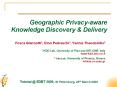 Geographic Privacy-aware Knowledge Discovery PowerPoint PPT Presentation