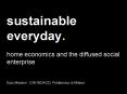 sustainable everyday' home economics and the diffused social enterprise Ezio Manzini , DISINDACO, Po PowerPoint PPT Presentation