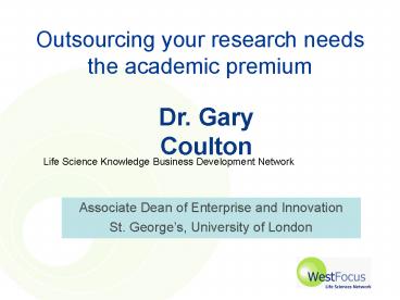 Outsourcing your research needs the academic premium