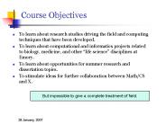 Course Objectives