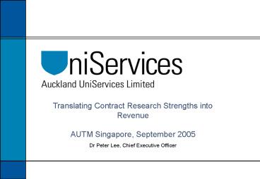 Translating Contract Research Strengths into Revenue