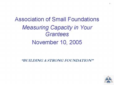 Association of Small Foundations