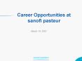 Career Opportunities at sanofi pasteur PowerPoint PPT Presentation