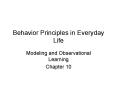 Behavior Principles in Everyday Life PowerPoint PPT Presentation