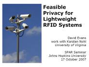 Feasible Privacy for Lightweight RFID Systems