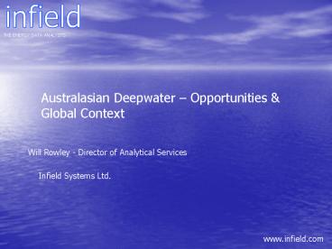 Delivering Deepwater Developments in Australasia