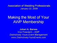 Making the Most of Your AWP Membership