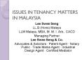 ISSUES IN TENANCY MATTERS IN MALAYSIA PowerPoint PPT Presentation