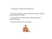San Francisco Unified School District Data