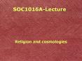 SOC1016A-Lecture PowerPoint PPT Presentation