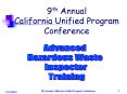 9th Annual California Unified Program Conference PowerPoint PPT Presentation