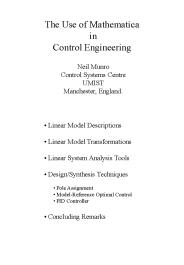The Use of Mathematica in Control Engineering