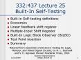 Builtin Selftesting definitions PowerPoint PPT Presentation