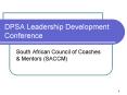 DPSA Leadership Development Conference PowerPoint PPT Presentation