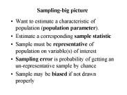 Sampling-big picture