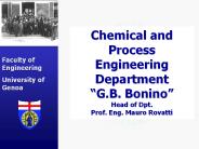 Chemical and Process Engineering Department 