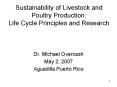 Sustainability of Livestock and Poultry Production: Life Cycle Principles and Research PowerPoint PPT Presentation