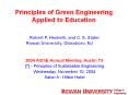 Principles of Green Engineering Applied to Education PowerPoint PPT Presentation