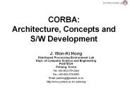 CORBA: Architecture, Concepts and S/W Development