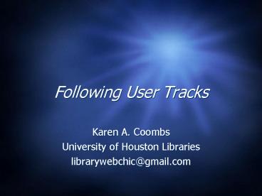 Following User Tracks