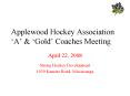 Applewood Hockey Association  PowerPoint PPT Presentation