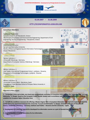 ECOSYSTEM INFORMATICS Development of Postgraduate Curriculum