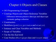 Chapter 6 Objects and Classes
