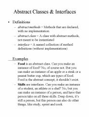 Abstract Classes