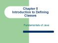 Chapter 5 Introduction to Defining Classes PowerPoint PPT Presentation