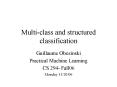 Multiclass and structured classification PowerPoint PPT Presentation