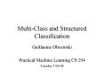 MultiClass and Structured Classification PowerPoint PPT Presentation