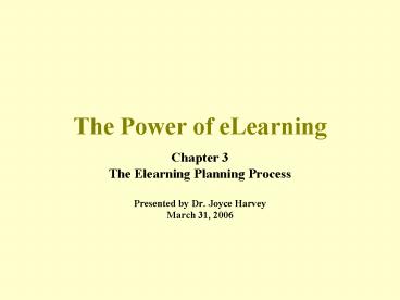 PPT – The Power of eLearning PowerPoint presentation | free to view ...