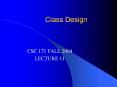 Class Design PowerPoint PPT Presentation