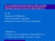 PLATFORM FOR BUILDING PDE-BASED PROBLEM-SOLVING ENVIRONMENTS