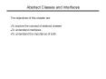 Abstract Classes and Interfaces PowerPoint PPT Presentation